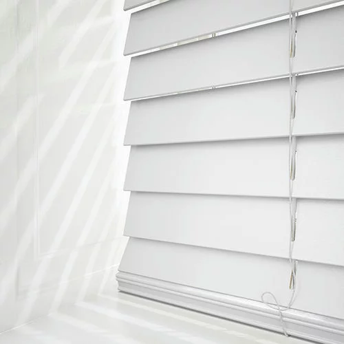 Pure Wood Bright White Real Wood Blind | Blinds.Online