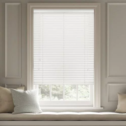 Pure Wood Cloud White Real Wood Blind | Blinds.Online