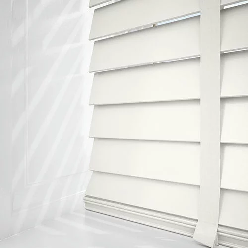 Pure Wood Cloud White with Tapes Real Wood Blind | Blinds.Online