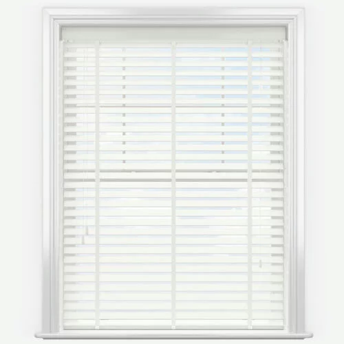 Pure Wood Cloud White with Tapes Real Wood Blind | Blinds.Online