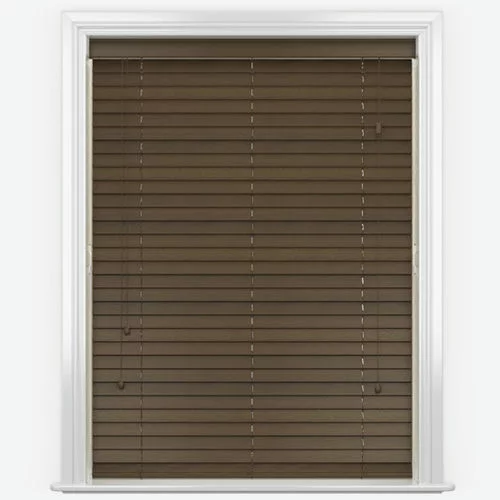 Pure Wood Dark Oak Real Wood Blind | Blinds.Online