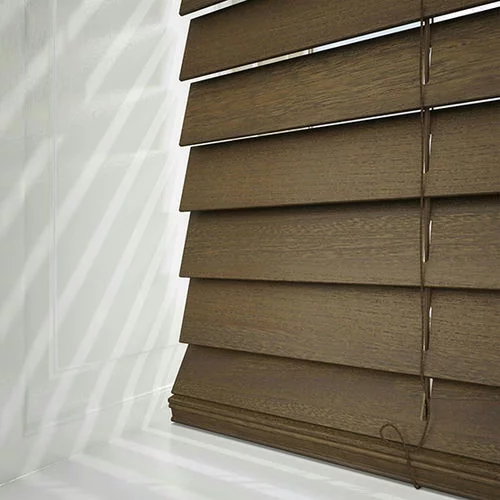 Pure Wood Dark Oak Real Wood Blind | Blinds.Online