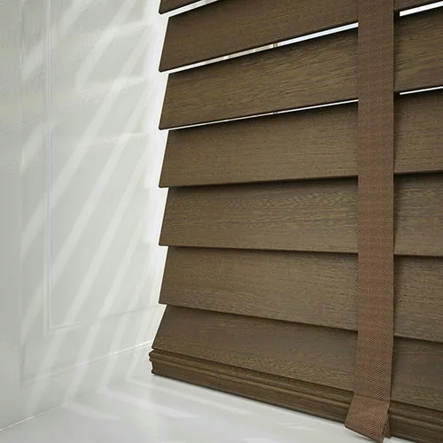 Pure Wood Dark Oak with Tapes Real Wood Blind | Blinds.Online