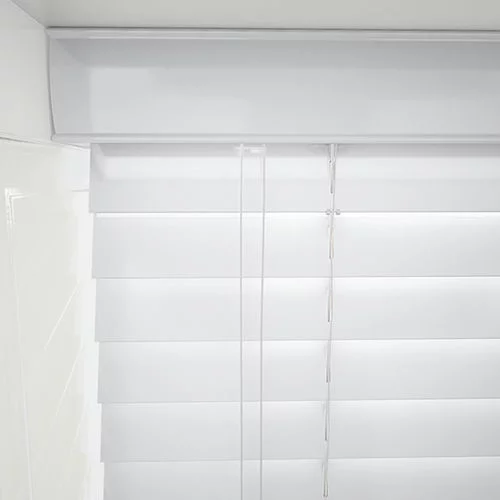 Pure Wood Gloss White Real Wood Blind | Blinds.Online