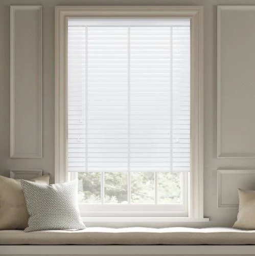 Pure Wood Gloss White with Tapes Real Wood Blind | Blinds.Online