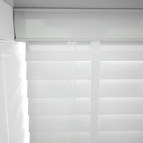 Pure Wood Gloss White with Tapes Real Wood Blind | Blinds.Online