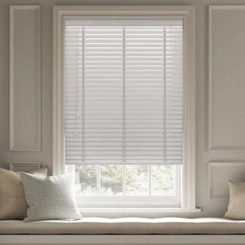 Pure Wood Pebble Grey with Tapes Real Wood Blind | Blinds.Online