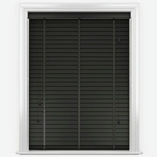 Pure Wood Phantom Grey with Tapes Real Wood Blind | Blinds.Online