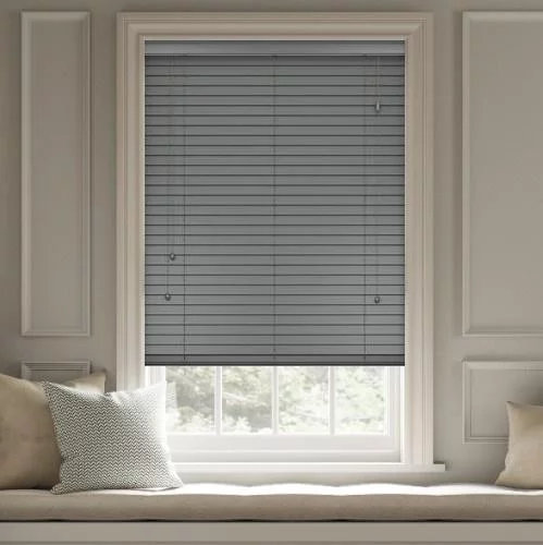 Pure Wood Slate Grey Real Wood Blind | Blinds.Online