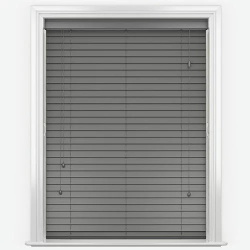 Pure Wood Slate Grey Real Wood Blind | Blinds.Online