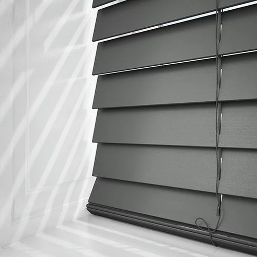 Pure Wood Slate Grey Real Wood Blind | Blinds.Online