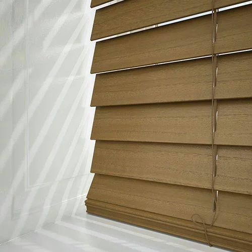 Pure Wood Warm Oak Real Wood Blind | Blinds.Online