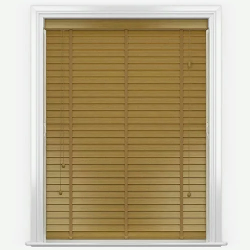 Pure Wood Warm Oak with Tapes Real Wood Blind | Blinds.Online