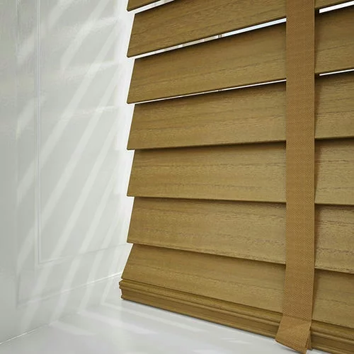 Pure Wood Warm Oak with Tapes Real Wood Blind | Blinds.Online