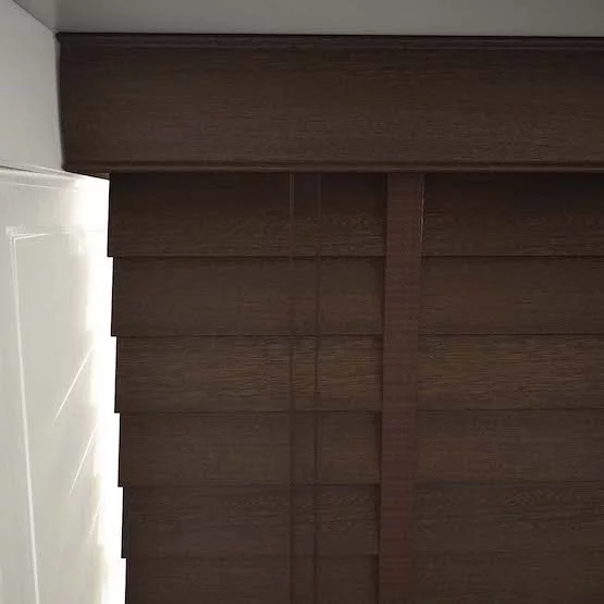 Pure Wood Wenge with Tapes Real Wood Blind | Blinds.Online