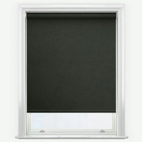 Lunafern Blackout Black Roller Blind | Blinds.Online