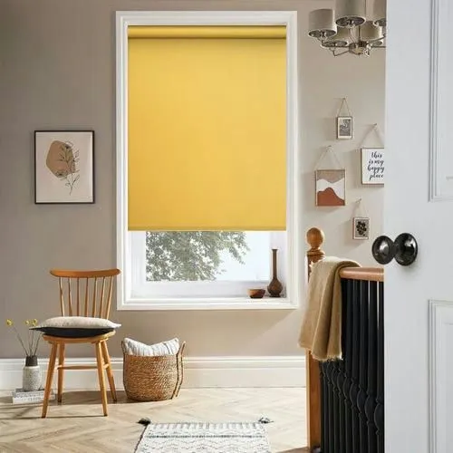 LunaFern Blackout Daffodil Yellow Roller Blind | Blinds.Online