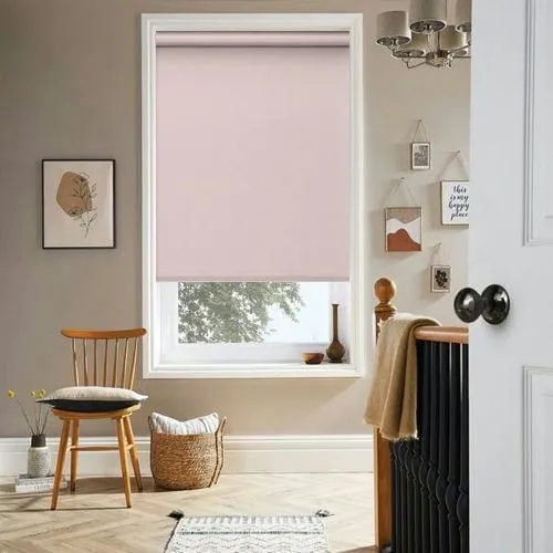 Nefertiti Banlight Duo FR Rose Roller Blind | Blinds.Online