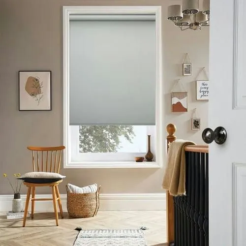 Rhododendron Iris Blackout Dove Roller Blind | Blinds.Online