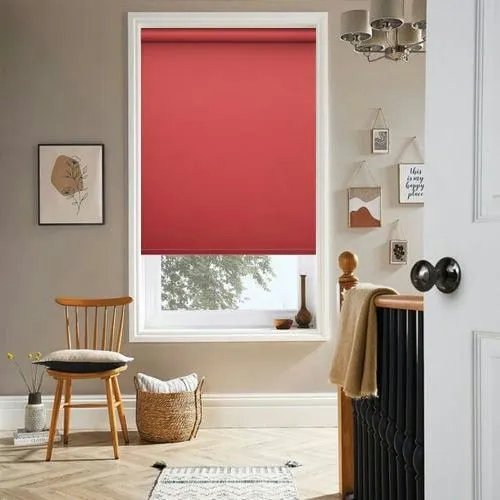 Rhododendron Iris Blackout Red Roller Blind | Blinds.Online