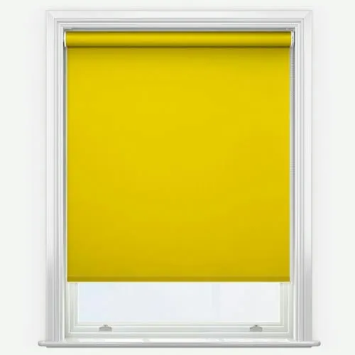 Rhododendron Iris Blackout Yellow Roller Blind | Blinds.Online