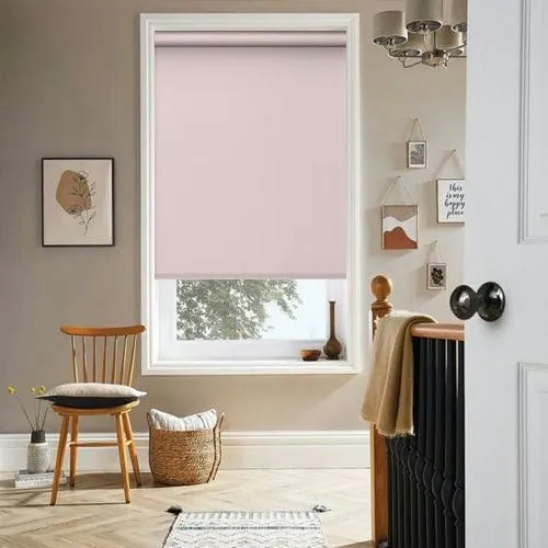 Zenobia Blackout Peony Pink Roller Blind | Blinds.Online