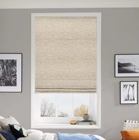 Barbara Oatmeal Roman Blind | Blinds.Online