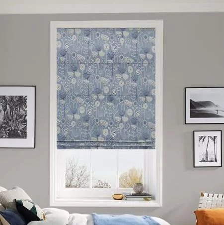 Beth Blue Roman Blind | Blinds.Online