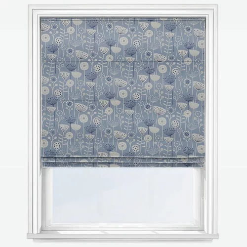 Beth Blue Roman Blind | Blinds.Online