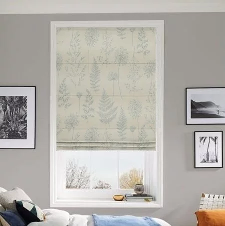 Celeste Blue Mist Roman Blind | Blinds.Online