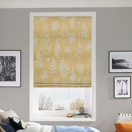 Celeste Mustard Roman Blind | Blinds.Online