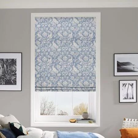 Evalina Indigo Roman Blind | Blinds.Online