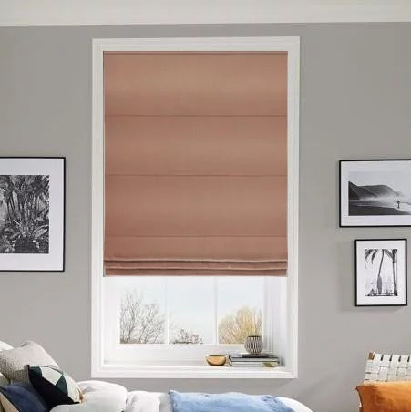 Gracelyn Vintage Peach Pink Roman Blind | Blinds.Online