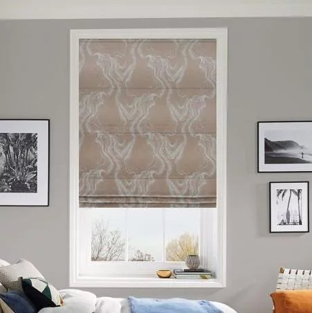 Ianthe Taupe Roman Blind | Blinds.Online