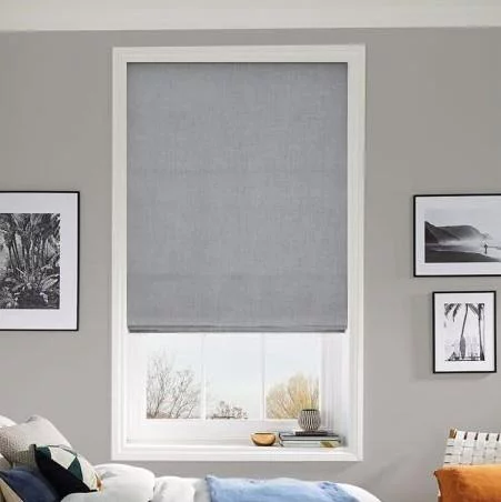 Kara Silver Roman Blind | Blinds.Online