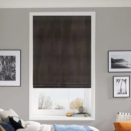 Kelly Charcoal Roman Blind | Blinds.Online