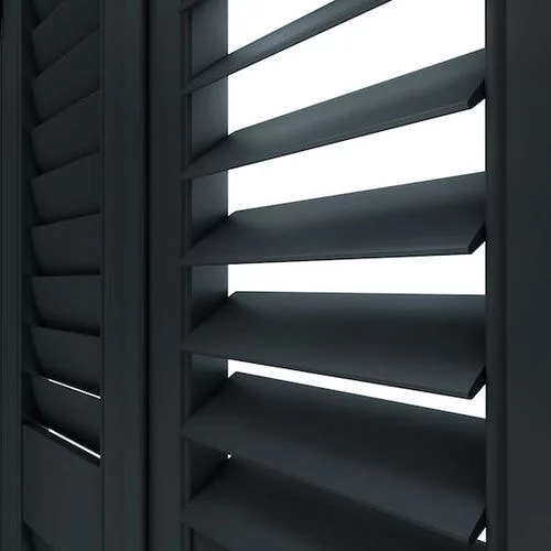 Annalyn Charcoal Black Shutter Blind | Blinds.Online