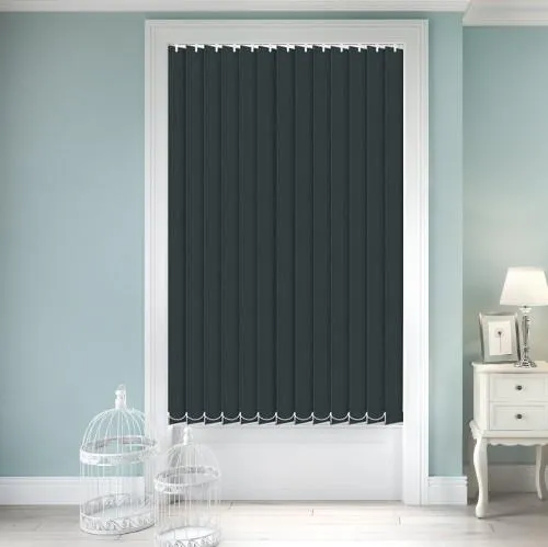 Aurora Shield FR Black Vertical Blind | Blinds.Online