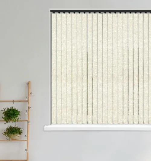 Clio Whistler White Vertical Blind | Blinds.Online