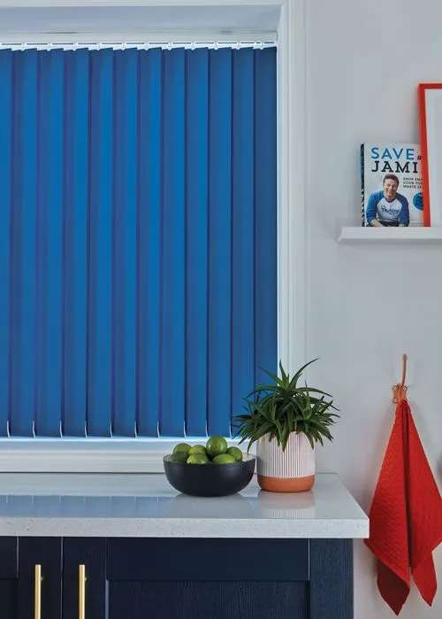 Ex-Lite Blackout Blue Vertical Blind | Blinds.Online