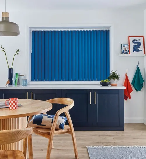 Ex-Lite Blackout Blue Vertical Blind | Blinds.Online