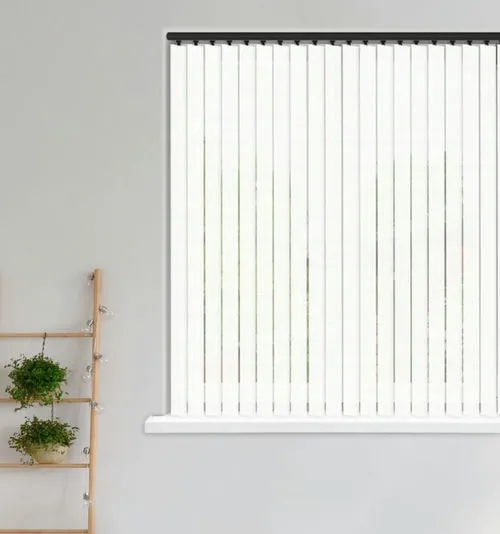 Hattie White Vertical Blind | Blinds.Online