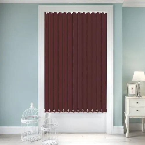 Lunafern Blackout Merlot Red Vertical Blind | Blinds.Online