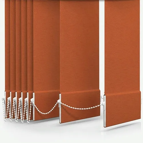 Lunafern Blackout Orange Marmalade Vertical Blind | Blinds.Online