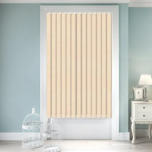 Lunafern Dimout Ecru Vertical Blind | Blinds.Online