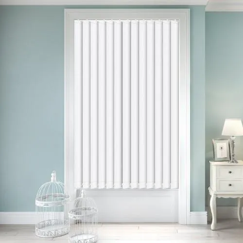 Nefertiti Banlight Duo FR Bright White Vertical Blind | Blinds.Online