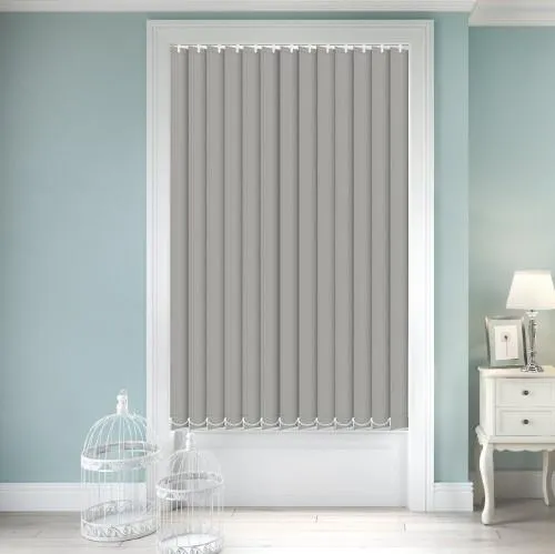 Nefertiti Banlight Duo FR Grey Vertical Blind | Blinds.Online