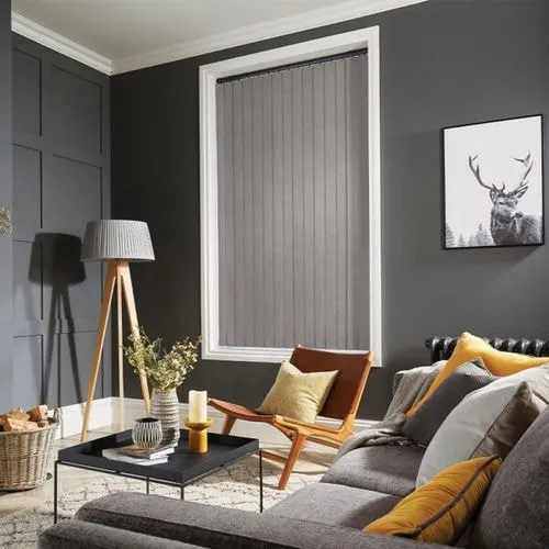 Noella Soothing Grey Vertical Blind | Blinds.Online