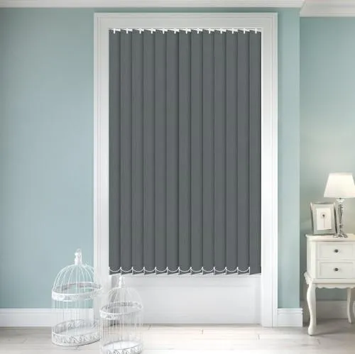 Rhododendron Blackout Charcoal Vertical Blind | Blinds.Online