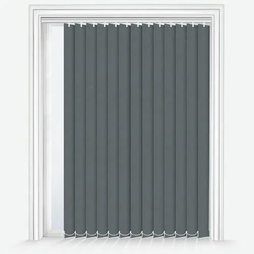 Rhododendron Blackout Charcoal Vertical Blind | Blinds.Online